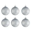 * Guirlande Et Boule De Sapin^Lot De 6 Boules De Noël "Glace" 8Cm Bleu