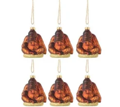 * Guirlande Et Boule De Sapin^Lot De 6 Boules De Noël "Gorille" 9Cm Marron