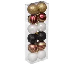 * Guirlande Et Boule De Sapin^Lot De 12 Boules De Noël "Grand H Tel" 4Cm Multicolore