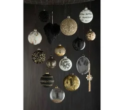 * Guirlande Et Boule De Sapin^Lot De 6 Boules De Noël "Interieur Paillettes" 8Cm Marron
