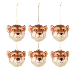 * Guirlande Et Boule De Sapin^Lot De 6 Boules De Noël "Lion" 10Cm Marron