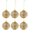 * Guirlande Et Boule De Sapin^Lot De 6 Boules De Noël "Paillettes Brillantes" 8Cm Or