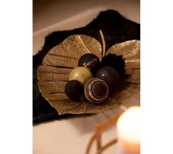 * Guirlande Et Boule De Sapin^Lot De 4 Boules De Noël "Paillettes" 24Cm Noir
