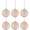 * Guirlande Et Boule De Sapin^Lot De 6 Boules De Noël "Perles" 8Cm Rose Clair