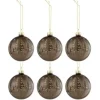 * Guirlande Et Boule De Sapin^Lot De 6 Boules De Noël "Sapin" 8Cm Marron