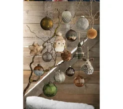* Guirlande Et Boule De Sapin^Lot De 6 Boules De Noël "Sapin" 8Cm Marron