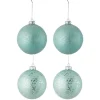 * Guirlande Et Boule De Sapin^Lot De 4 Boules De Noël "Sea" 10Cm Vert Menthe