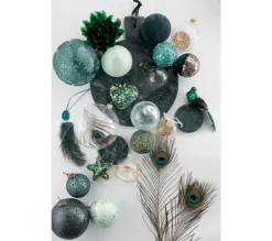 * Guirlande Et Boule De Sapin^Lot De 4 Boules De Noël "Sea" 10Cm Vert Menthe