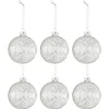 * Guirlande Et Boule De Sapin^Lot De 6 Boules De Noël "Sequins" 8Cm Argent
