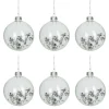 * Guirlande Et Boule De Sapin^Lot De 6 Boules De Noël "Sequins" 9Cm Transparent