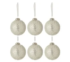 * Guirlande Et Boule De Sapin^Lot De 6 Boules De Noël "Serenity" 8Cm Argent