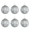 * Guirlande Et Boule De Sapin^Lot De 6 Boules De Noël "Surface" 8Cm Argent