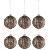 * Guirlande Et Boule De Sapin^Lot De 6 Boules De Noël "T Che Brillante" 8Cm Gris
