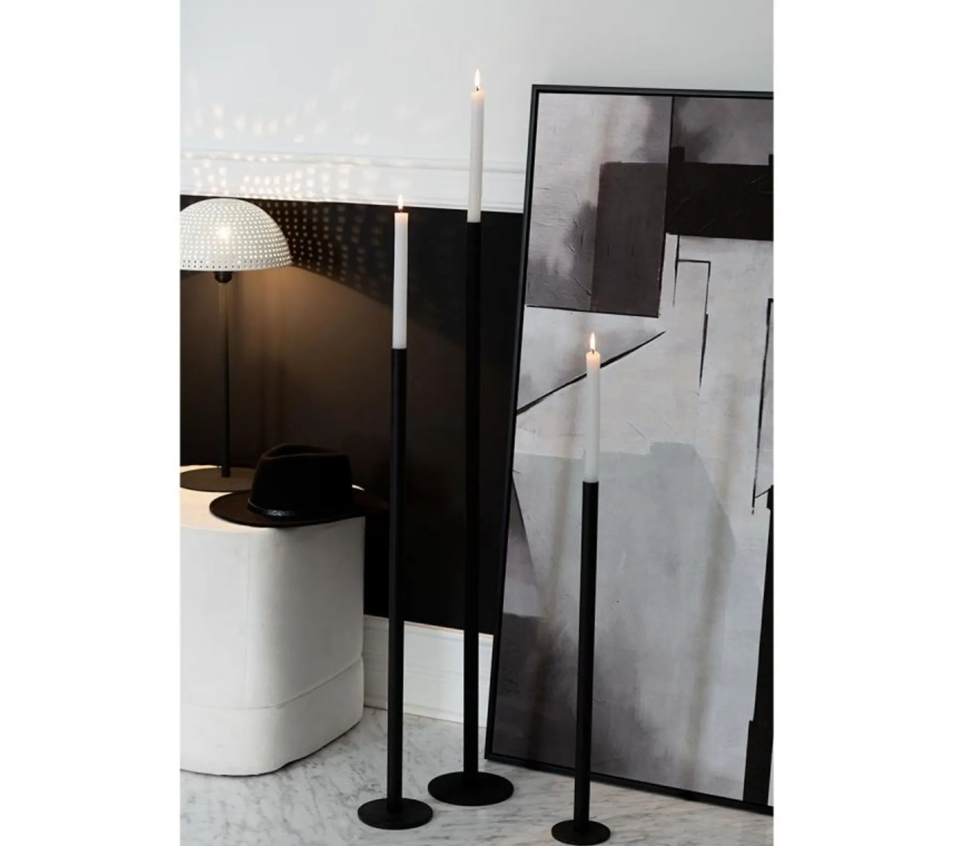 Fashion * Lot De 3 Chandeliers "Marbelous" 100Cm Noir Mat