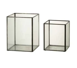 Best * Lot De 2 Photophores Design "Sevina" 20Cm Noir