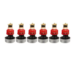 Shop * Lot 2X 6 Bougies De Noël Chauffe Plat Casse-Noisette - Rouge