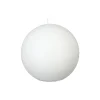 Clearance * Lot 2X Bougie Boule Rustic - Diam. 10 Cm - Blanc