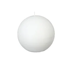 Clearance * Lot 2X Bougie Boule Rustic - Diam. 10 Cm - Blanc