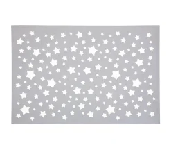 Best Sale * Lot 6X Set De Table De Noël Design Ajoure Etoile - L. 30 X L. 45 Cm - Argent