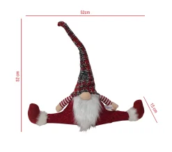 Shop MOBILI REBECCA Anti-Brouillon De Seuil Anti Brouillon De Porte En Tissu Rouge Décoration De Noël