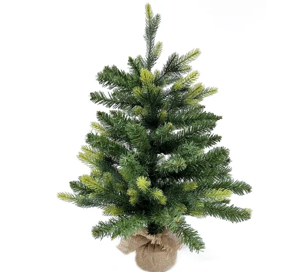 MOBILI REBECCA Sapin Et Accessoire^ Arbre De Noël Artificiel Petit Sapin Vert 60 Cm Avec 80 Branches Base Yuta