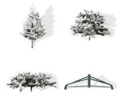 MOBILI REBECCA Sapin Et Accessoire^ Arbre De Noël Enneige Artificiel Pin 210 Cm Pais Realiste 1791 Branches