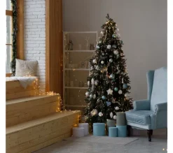 MOBILI REBECCA Sapin Et Accessoire^ Arbre De Noël Artificiel De 180 Cm, Sapin Vert Realiste Avec 645 Branches