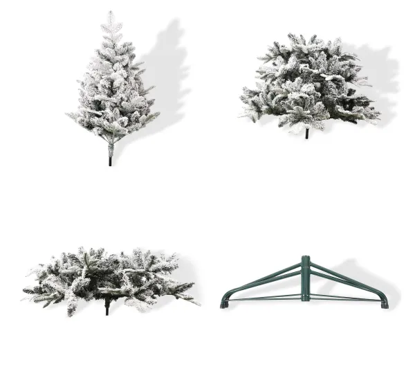 MOBILI REBECCA Sapin Et Accessoire^ Arbre De Noël Realiste De 180 Cm Avec Fausse Neige Et 1249 Branches