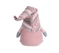 Clearance MOBILI REBECCA Gnome Nain Scandinave Polyester Gris Rose Avec Barbe 30.5X19X13