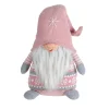 Store MOBILI REBECCA Gnome Nain Scandinave Polyester Gris Rose Avec Barbe 30.5X19X13