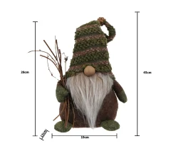 Best Sale MOBILI REBECCA Gobelin Elfe Scandinave Ornement Polyester Marron Vert 28X19X13