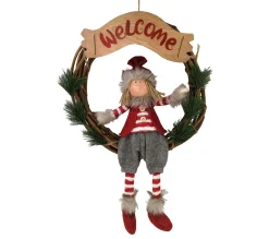 Best MOBILI REBECCA Guirlande De Noël Festoon Pour Exterieur En Tissu Et Osier