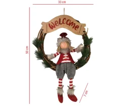 Best MOBILI REBECCA Guirlande De Noël Festoon Pour Exterieur En Tissu Et Osier