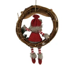 Best MOBILI REBECCA Guirlande De Noël Festoon Pour Exterieur En Tissu Et Osier