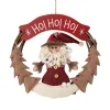 Outlet MOBILI REBECCA Guirlande Décoration De Porte Noël Polyester Mdf Rouge 32X34X4