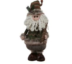 Store MOBILI REBECCA Pere Noël Gnome Grand Vert Marron Décoratif 48X22X14