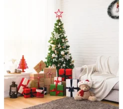 MOBILI REBECCA Sapin Et Accessoire^ Sapin Artificiel De Noël Realiste Vert De 210 Cm 963 Branches