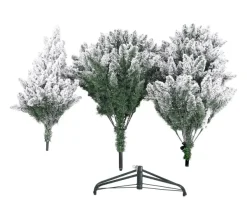 MOBILI REBECCA Sapin Et Accessoire^ Sapin De Noël Blanc 210 Cm 1000 Branches Paisses Avec 400 Lumieres Led Incluses