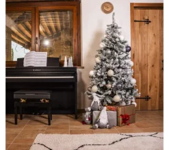 MOBILI REBECCA Sapin Et Accessoire^ Sapin De Noël Enneige 150 Cm Pais Realiste Sapin Artificiel 809 Branches