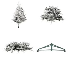 MOBILI REBECCA Sapin Et Accessoire^ Sapin De Noël Enneige 150 Cm Pais Realiste Sapin Artificiel 809 Branches