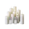 Fashion MOBILI REBECCA Set De 9 Bougies Electriques, Bougies Led, Avec Telecommande Et Minuteur, Blanc