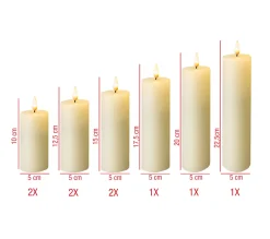 Cheap MOBILI REBECCA Set De 9 Fausses Bougies Led, Bougies Electriques, Telecommande Incluse, Ivoire