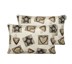 Hot NAF NAF Housse De Coussin En Velour De Noël Warm 30X50 Cm (2)