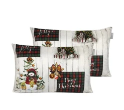 Hot NAF NAF Housse De Coussin En Velour De Noël Holly Jolly 30X50 Cm (2)