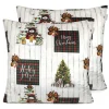 Store NAF NAF Housse De Coussin En Velour De Noël Holly Jolly 60X60 Cm (2)