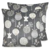 Store NAF NAF Housse De Coussin En Velour De Noël Rustic 60X60 Cm (2)