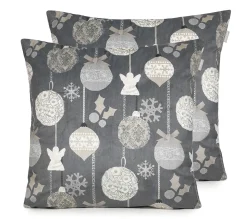 Store NAF NAF Housse De Coussin En Velour De Noël Rustic 60X60 Cm (2)
