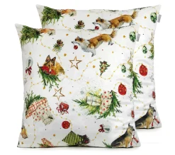 Flash Sale NAF NAF Housse De Coussin En Velour De Noël Puppies 60X60 Cm (2)