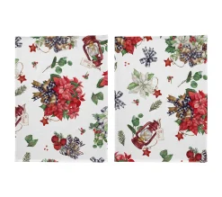 Clearance NAF NAF Lot De 2 Torchons De Noël Ribbon 50X70 Cm
