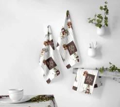 Best Sale NAF NAF Lot De 2 Torchons De Noël Holly Jolly 50X70 Cm